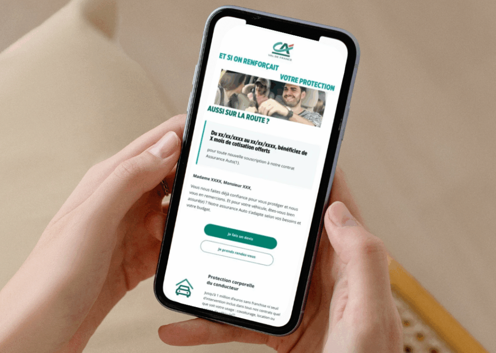 Création d'emails commerciaux et affinitaires pour renforcer le lien avec les clients.